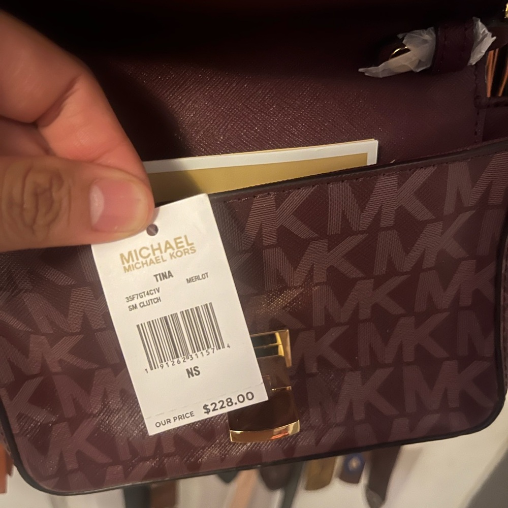 Michael Kors Burgundy Crossbody Bag - Picture 4 of 4